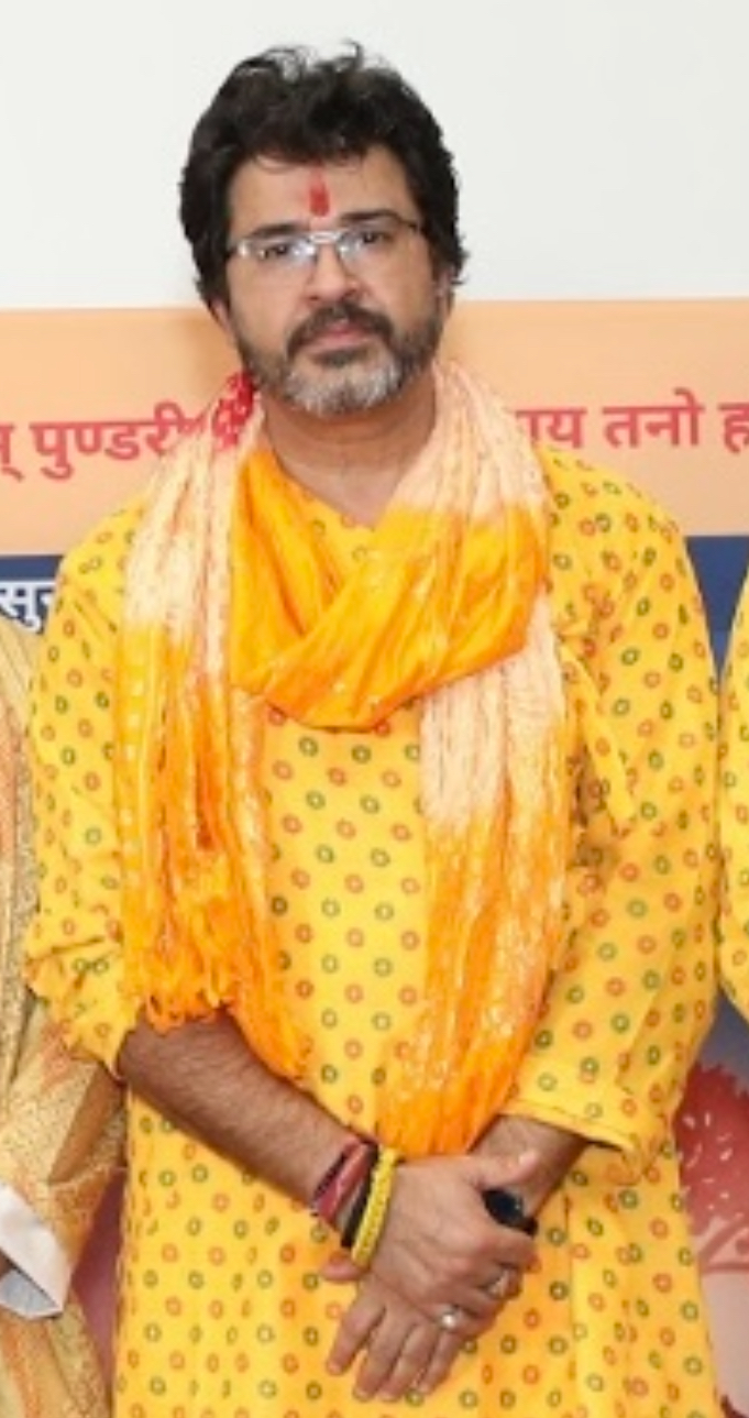 Sachin Nayyar in saffron robes